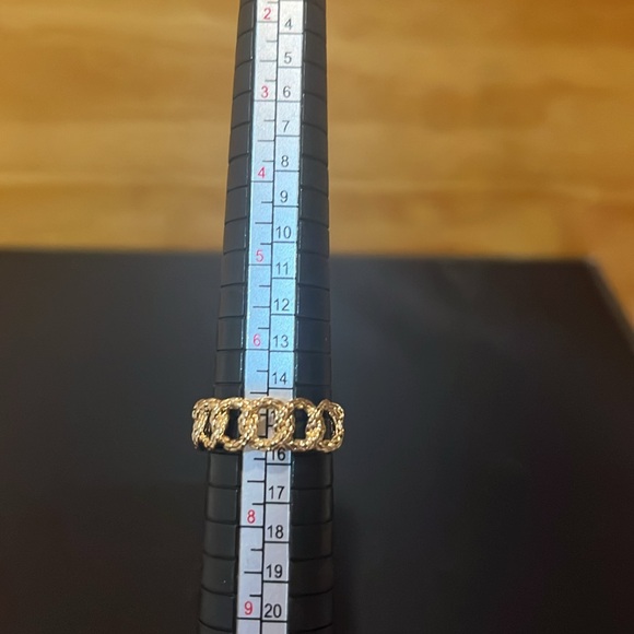 14K Gold Plated Adjustable Ring - Picture 3 of 5